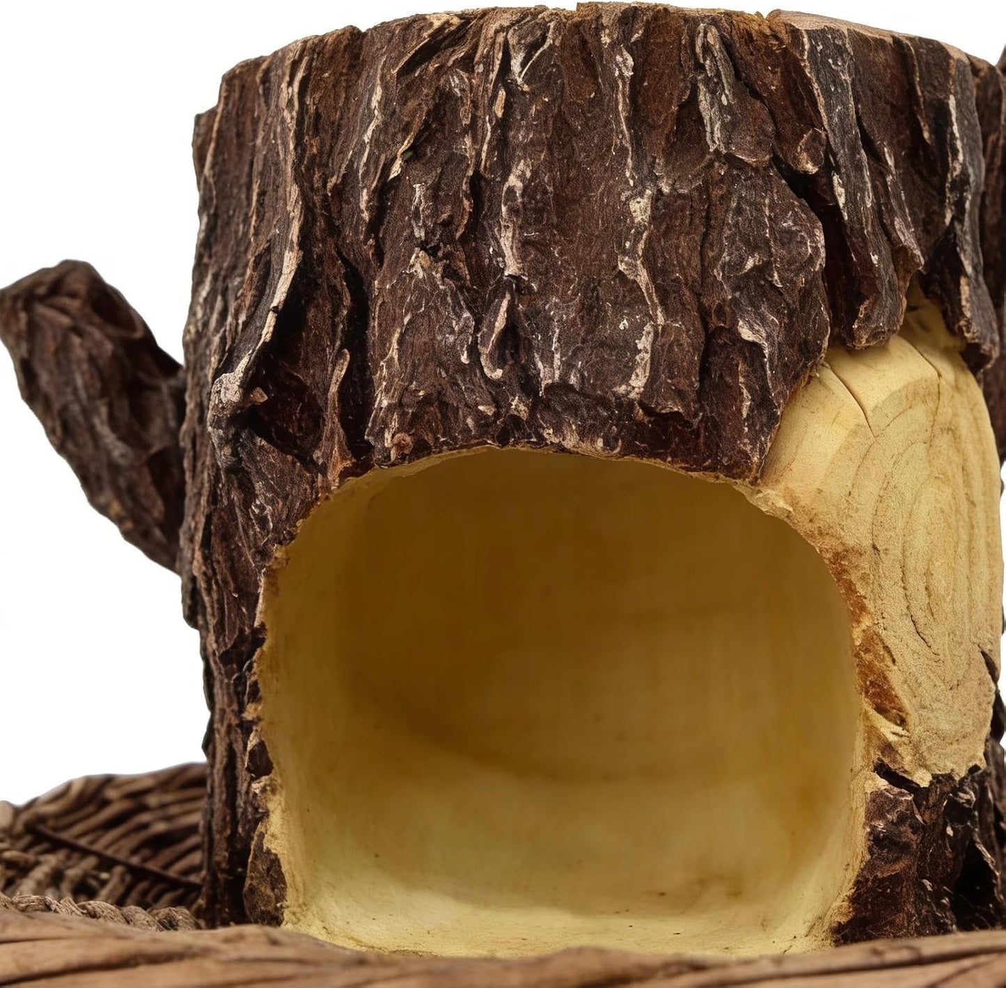 Bird Feeders Outdoors - Tree Stump Shaped Resin, Feeder Dish Medium Size, Durable Resin Material, Decorative Wildlife Attraction for Garden Backyard Patio Lawn Window Balcony Deck