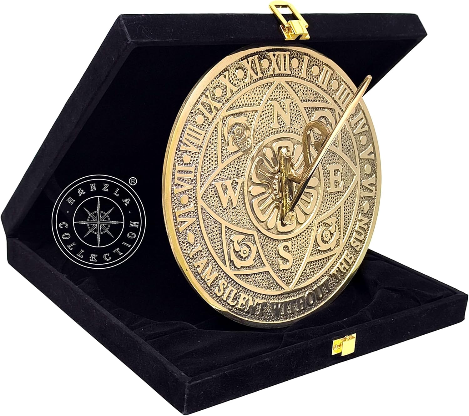 Solid Brass Sundial Clock for Garden Yard Outdoor | Handmade Shiny Bra