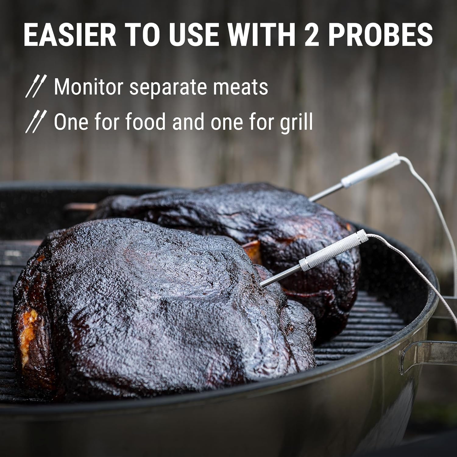 ThermoPro 650 ft Wireless Meat Thermometer Digital for Grilling and Sm