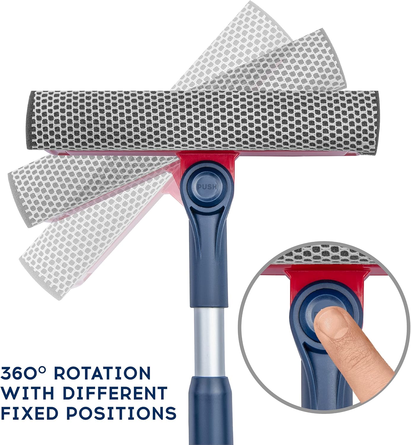 DSV Standard Professional Window Squeegee | 2-in-1 Window Cleaner Spon