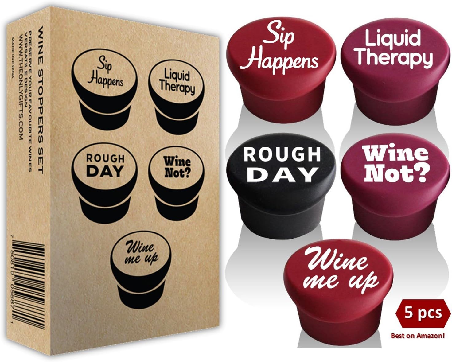 Funny Silicone Wine Stopper Set – Must-Have Wine Accessories & Perfect