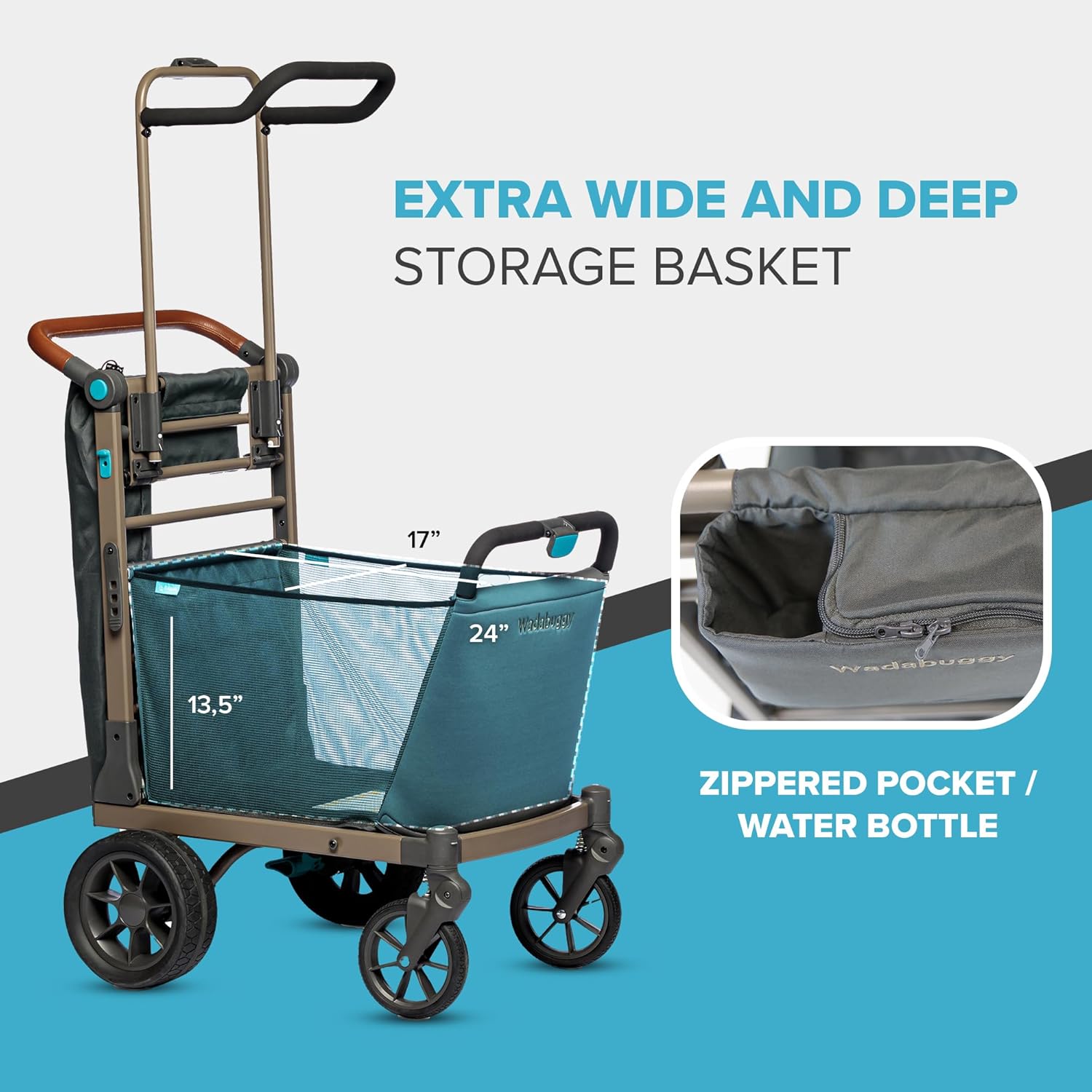 Wadabuggy Beach Foldable Cart - Collapsible & Folding Cart with Wheels