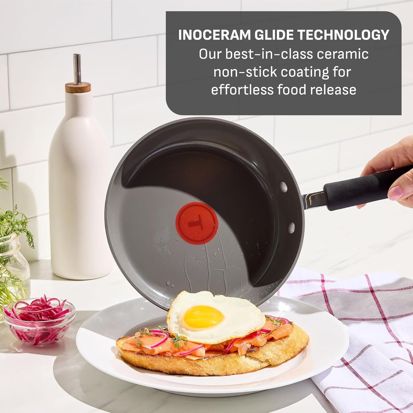 T-Fal Ultimate Hard Anodized 12-Piece Ceramic Nonstick Cookware Set, O
