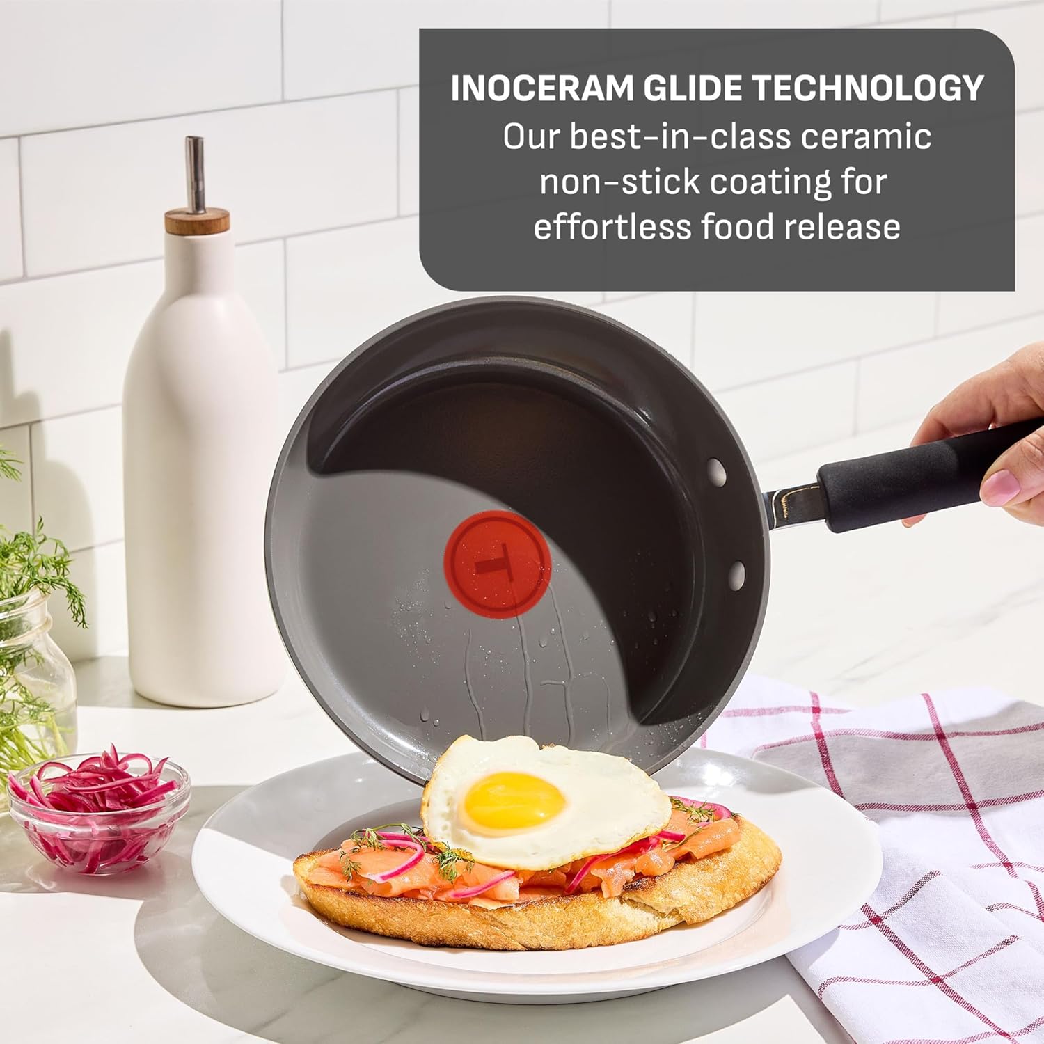 T-Fal Ultimate Hard Anodized 12-Piece Ceramic Nonstick Cookware Set, O
