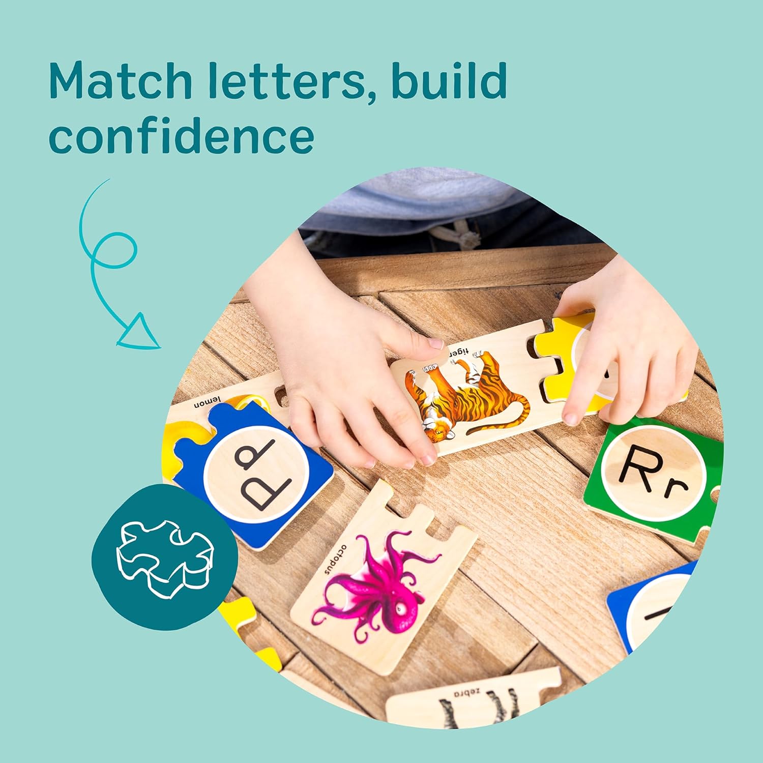 Melissa & Doug Self-Correcting Alphabet Puzzle (52 pcs) with Toy Stora