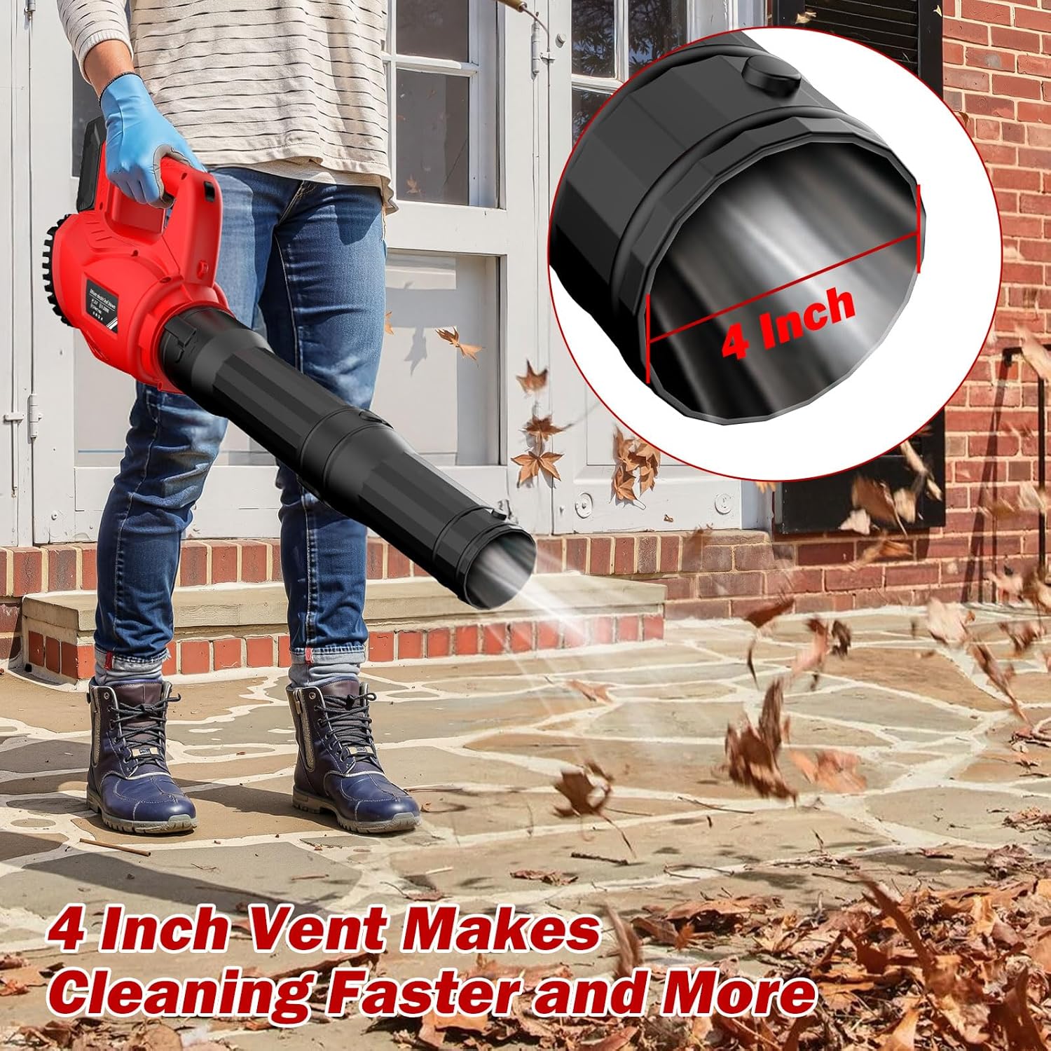 Leaf Blower Cordless for Milwaukee M18 Battery Powered(No Battery) wit