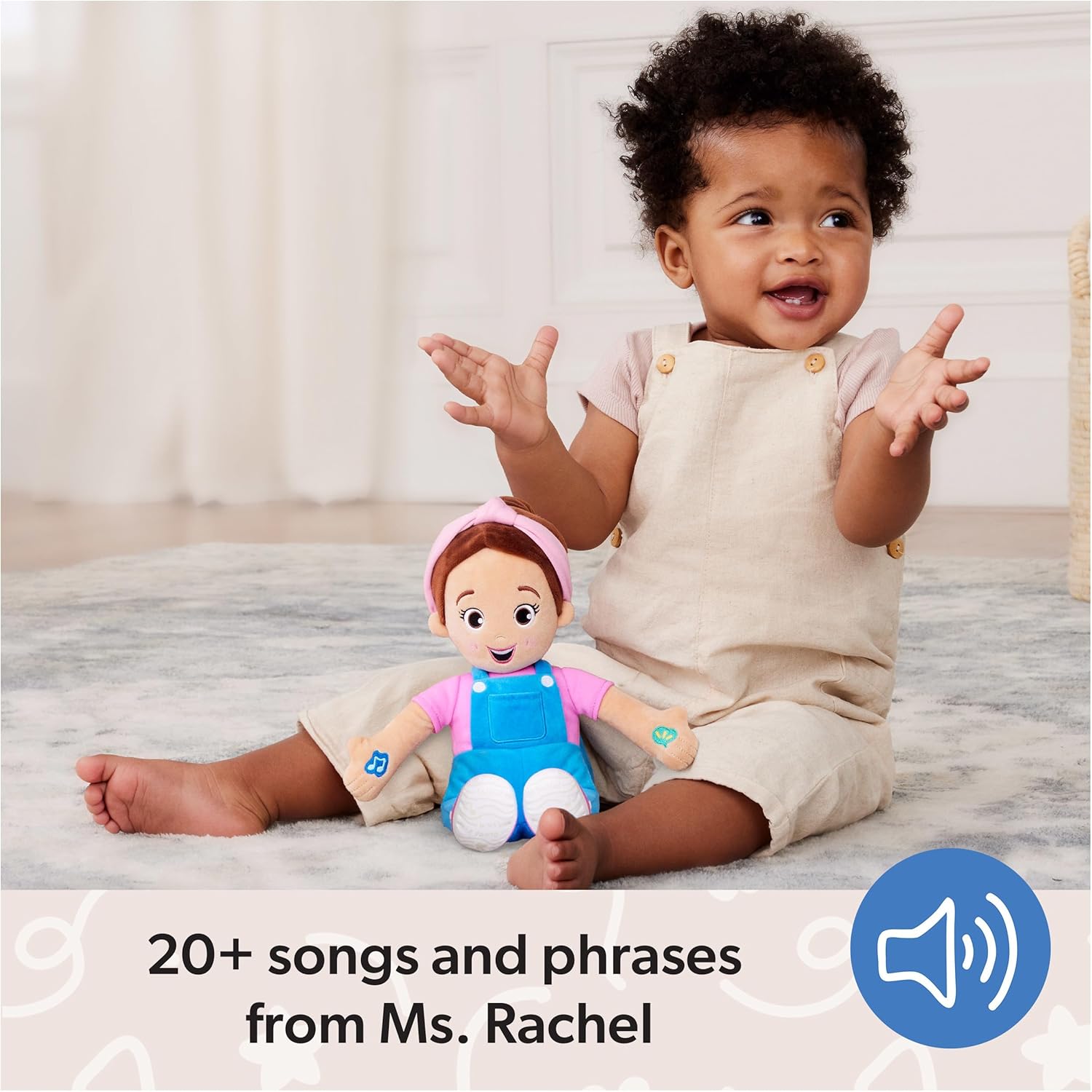 Ms. Rachel Official Speak & Sing Doll, 16” Tall Interactive Toy with 4