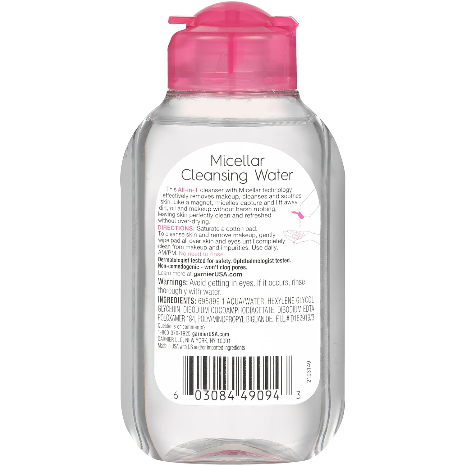 Garnier Micellar Cleansing Water, All-in-1 Makeup Remover and Facial C