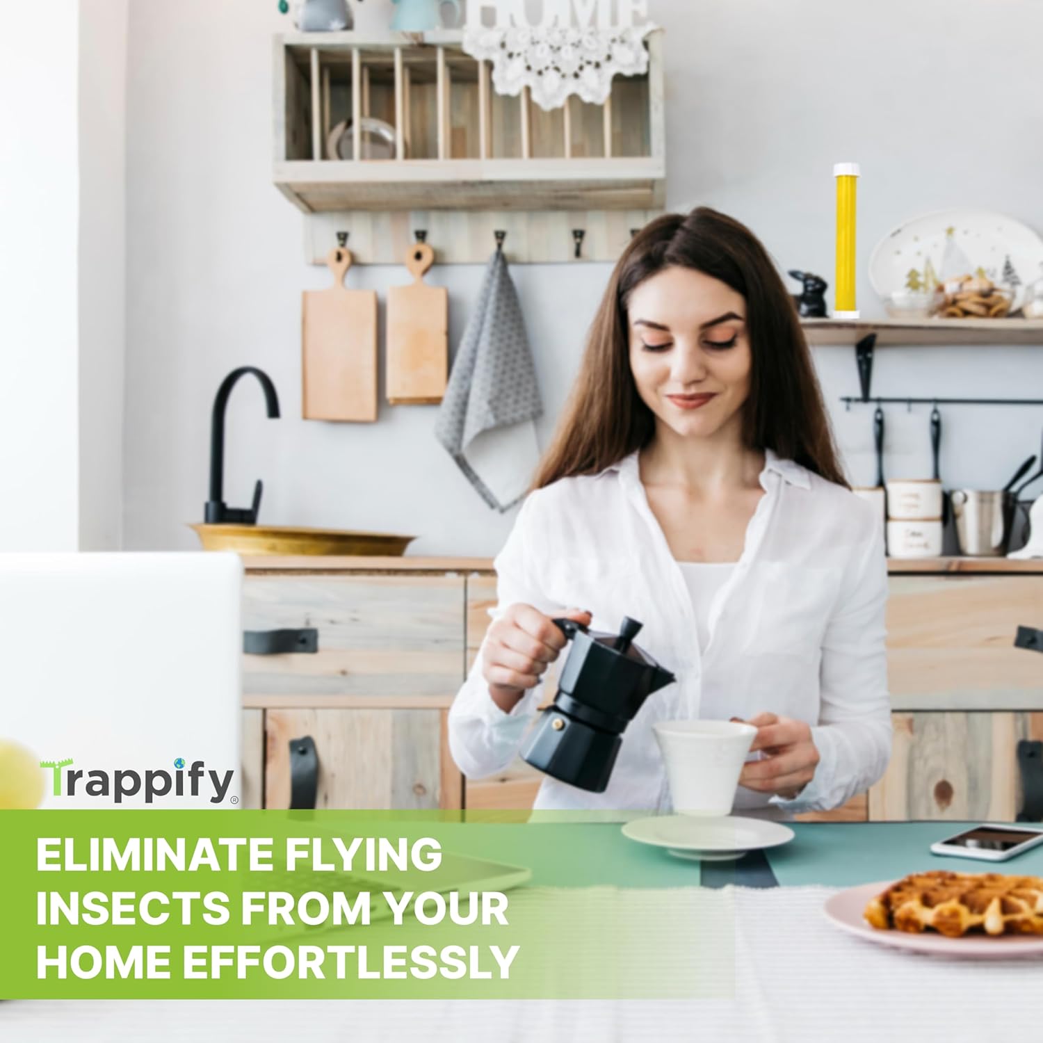 Trappify Hanging Fly Traps Outdoor: Fruit Fly Traps for Indoors | Gnat
