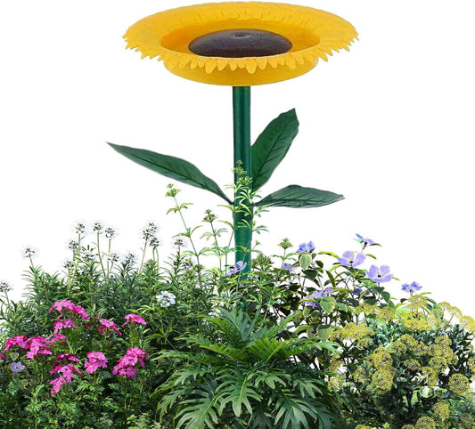 Sunflower Bird Feeder Decor, Outdoor Garden Feeding Ornament, Wildlife Food Dispenser, Artistic Yard Accent with Floral Shape, Bird Feeder with Charming Style, Feeding Decor for Pond Deck Porch