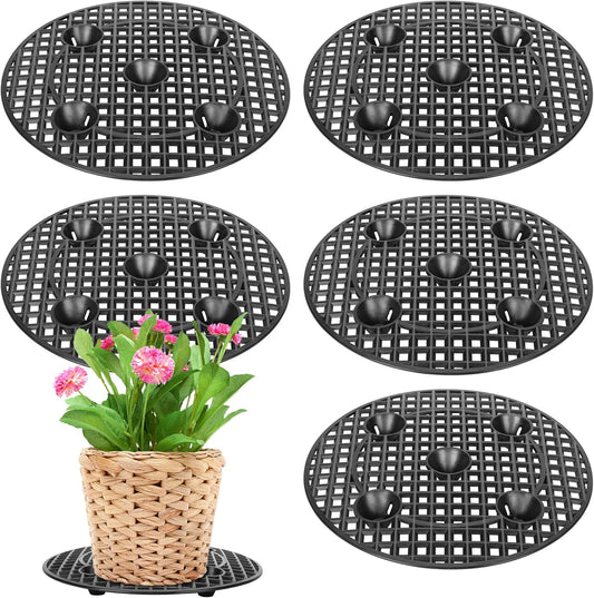 moonoom 6 Pcs Big Potted Plant Stands - 12 Inch Patio & Deck Floor Pro