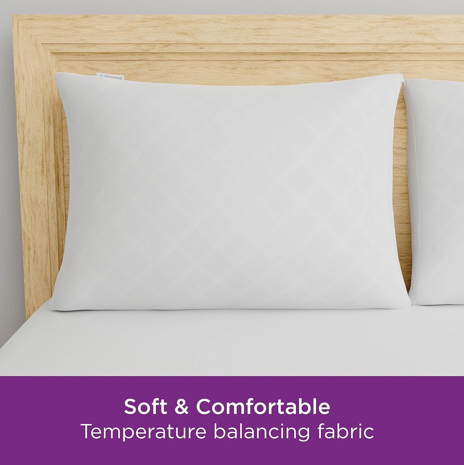 Set of 4 Standard/Queen AllerEase Pillow Protectors - Temperature Bala