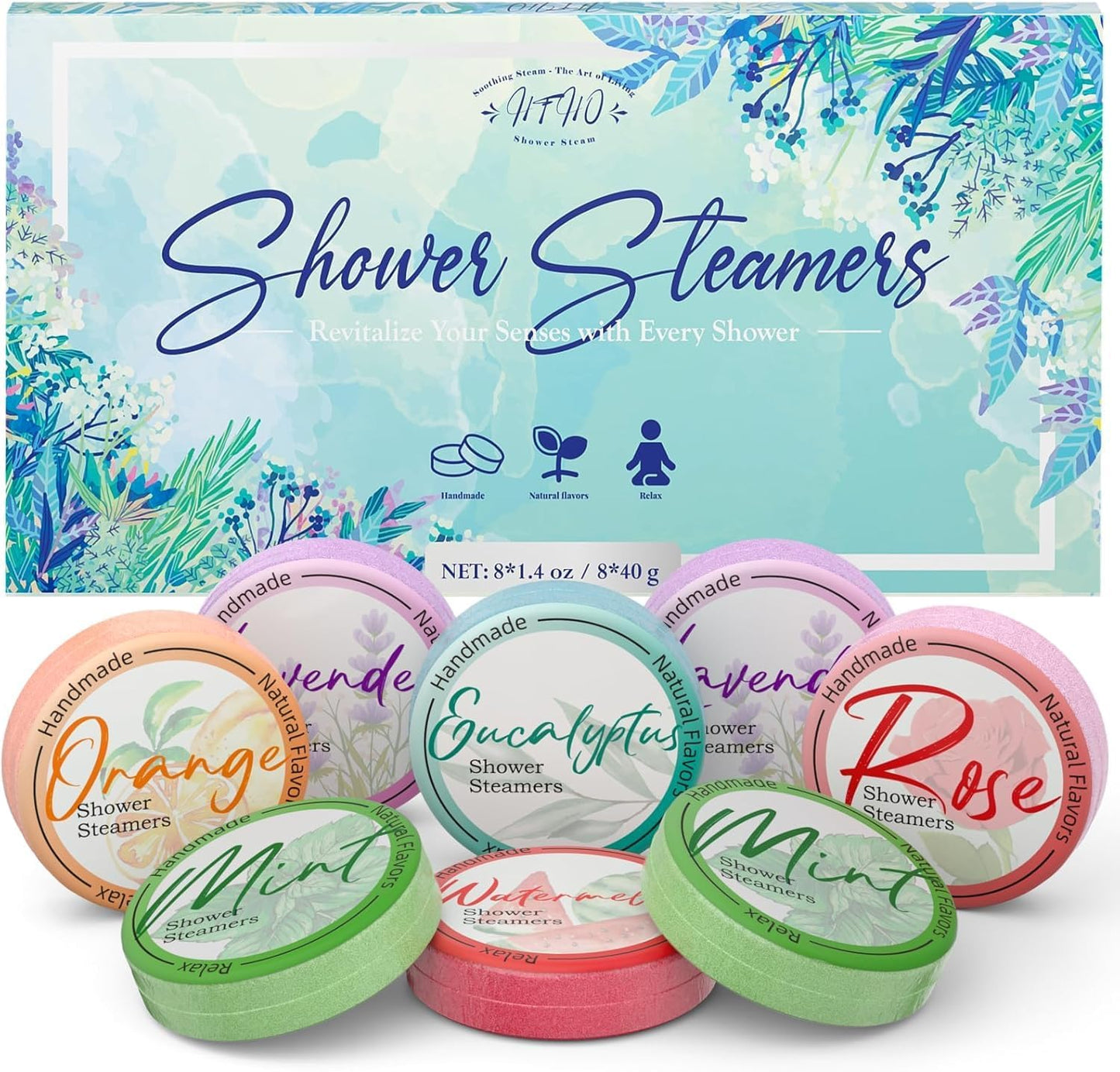 Shower Steamers Aromatherapy 8 Pack - Gifts for Women, Shower Bombs wi