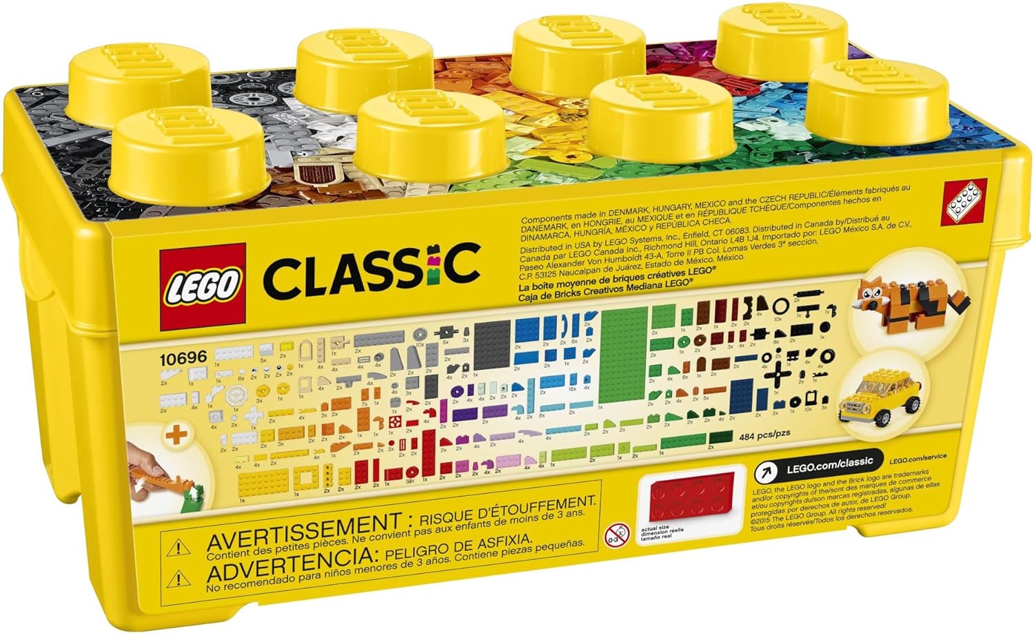 LEGO Classic Medium Creative Brick Box 10696 Building Toy Set - Featur