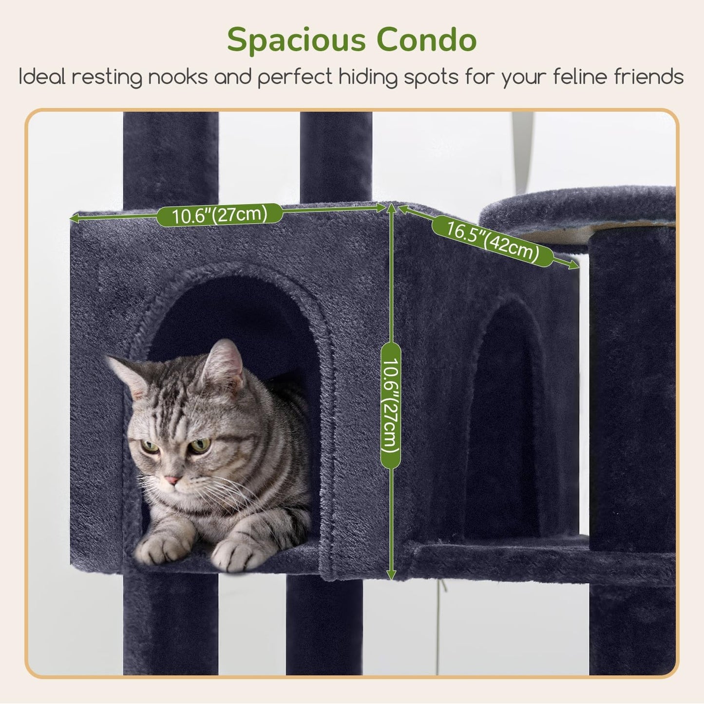Globlazer Extra Large Platform Cat Tree, 65in Sturdy Cat Scratching Tr