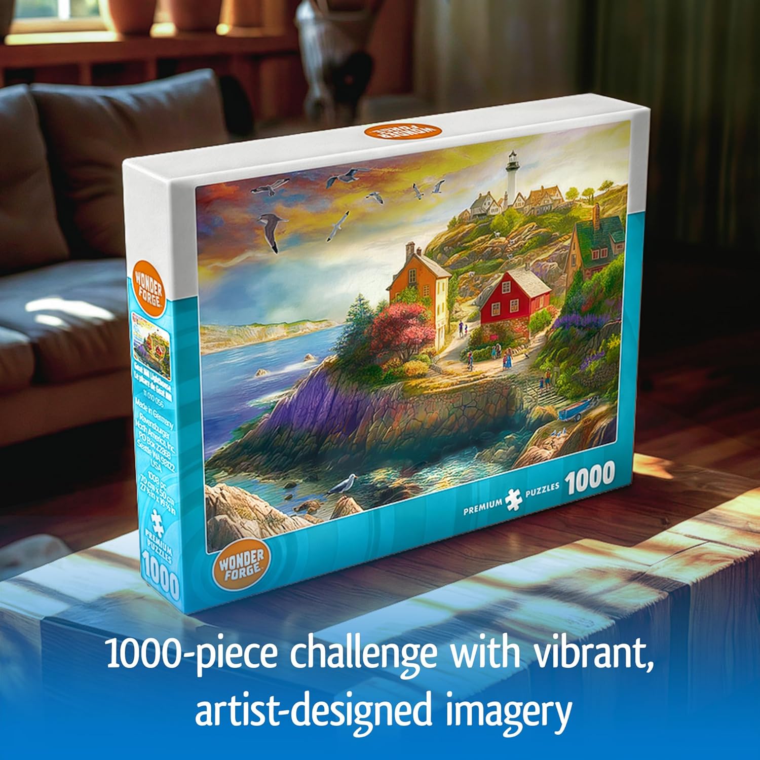 Wonder Forge Goat Hill Lighthouse 1000 Piece Jigsaw Puzzle for Adults 