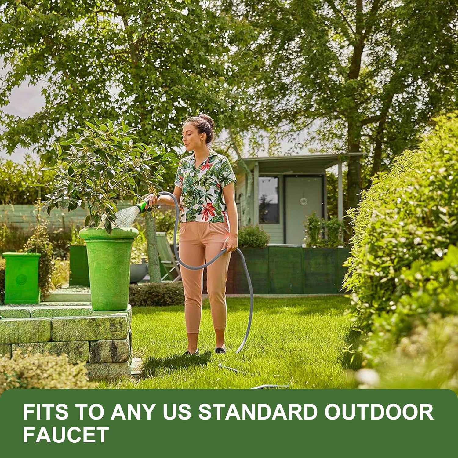 2025 Upgraded 50FT Non-Expanding Garden Hose, Ultra-Light & Flexible W