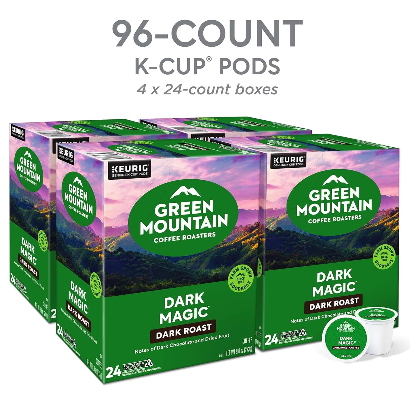 Green Mountain Coffee Roasters Dark Magic Coffee, Keurig Single-Serve 