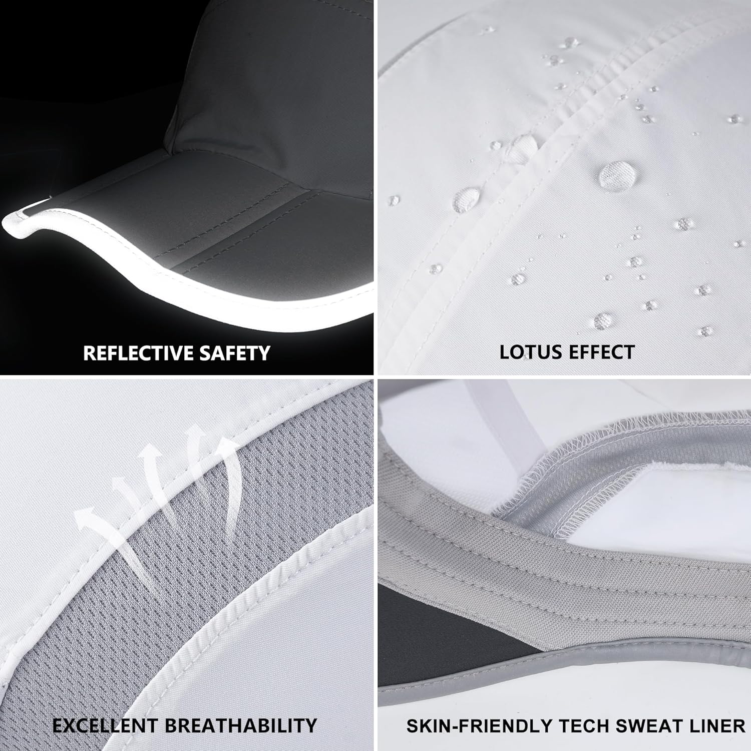 GADIEMKENSD Reflective Folding Outdoor Hat Unstructured Design UPF 50+