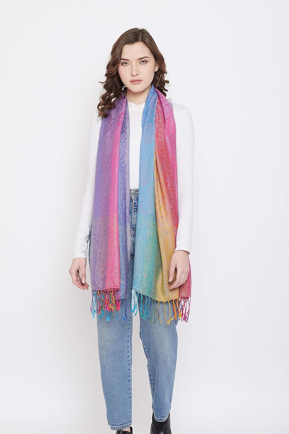 Goood Times Fashion Women's Silk Scarf Luxury Satin Shawl Wraps