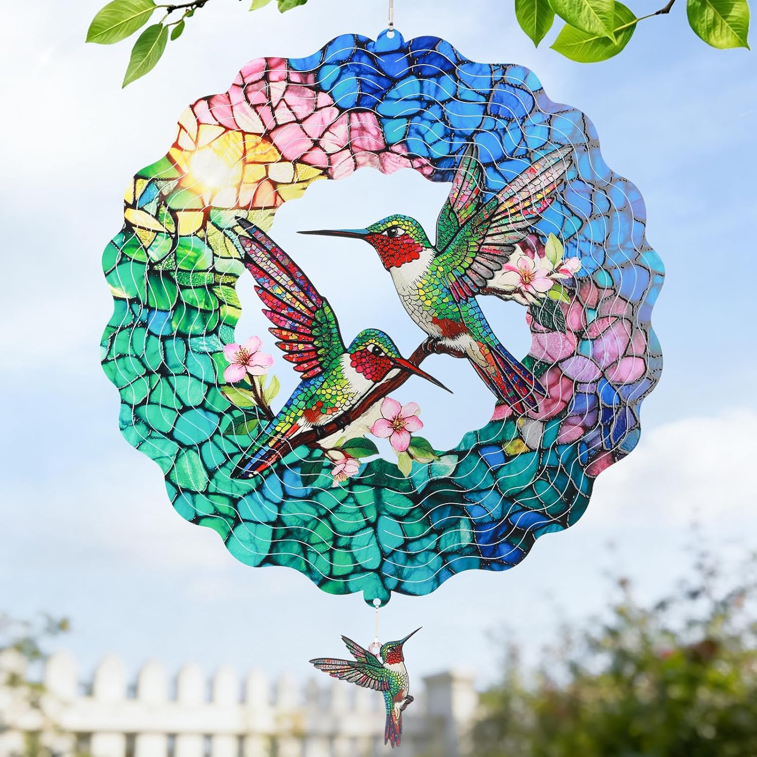 Wind Spinners Outdoor for Easter Day Gift, IDEA SHOW 12In Stainless St