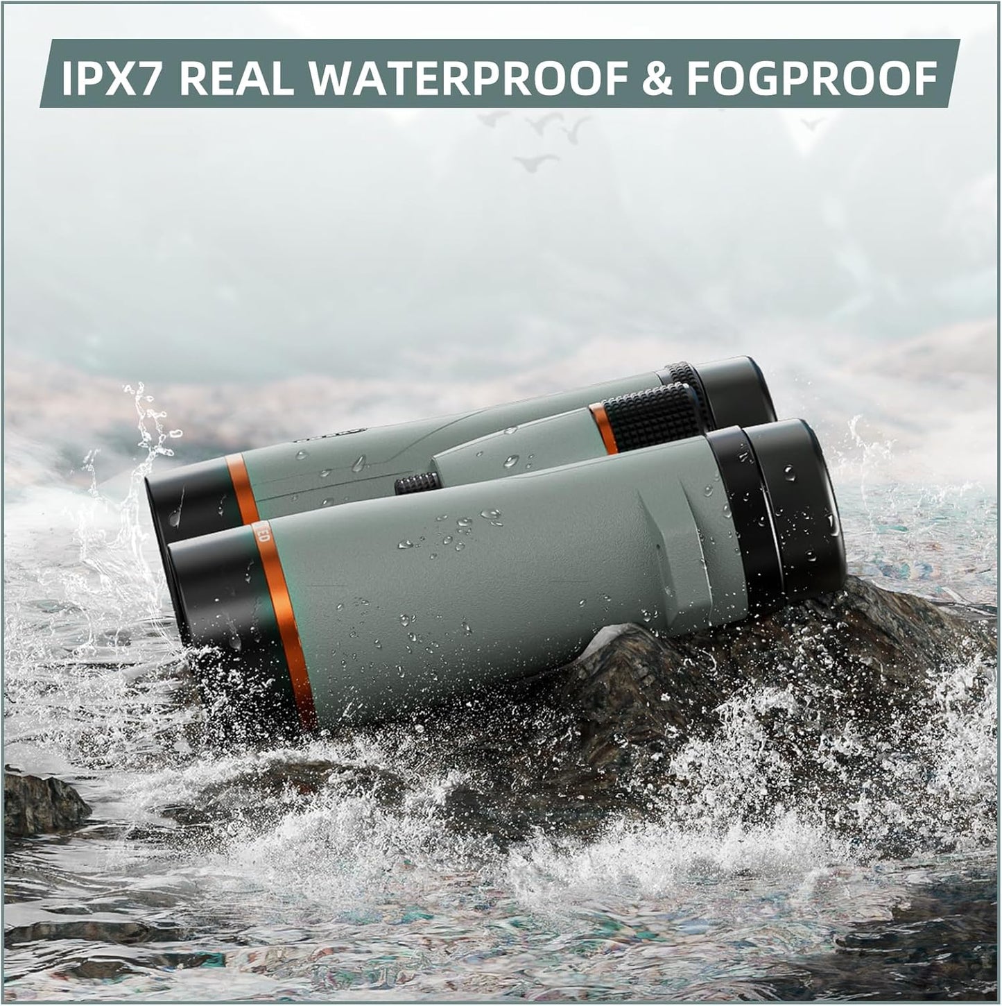 10x42 ED Binoculars for Adults High Powered with Phone Adapter, Waterproof Binoculars with ED Lenses, Super Bright Clear for Bird Watching, Hiking, Cruise Ship, Wildlife Viewing and Outdoor Activities
