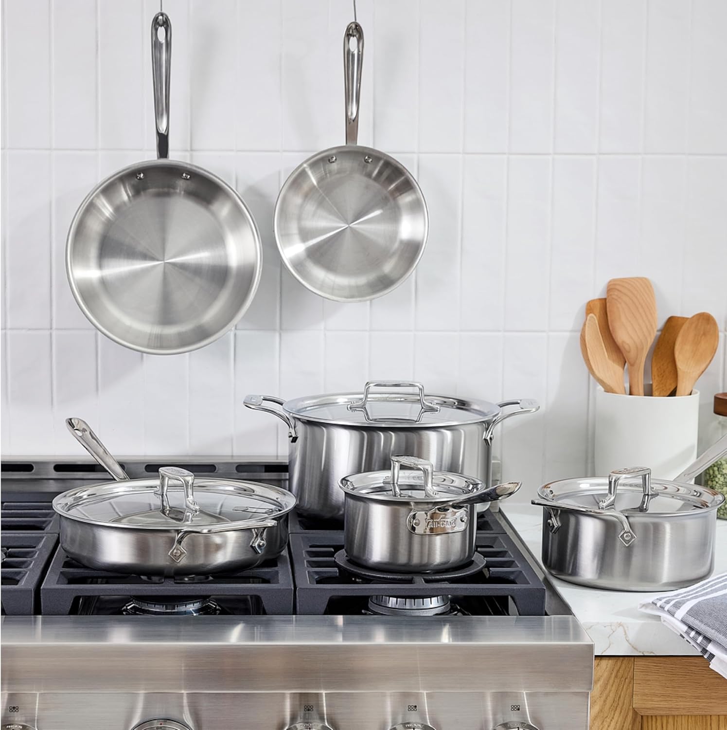 All-Clad D5® Stainless Steel Core 10 Piece Cookware Set- Made in USA- 