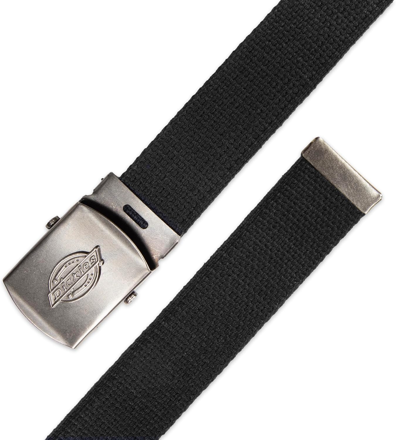 Dickies mens Fabric Web Plaque Logo Buckle Belt - One Size Cut-to-fit-
