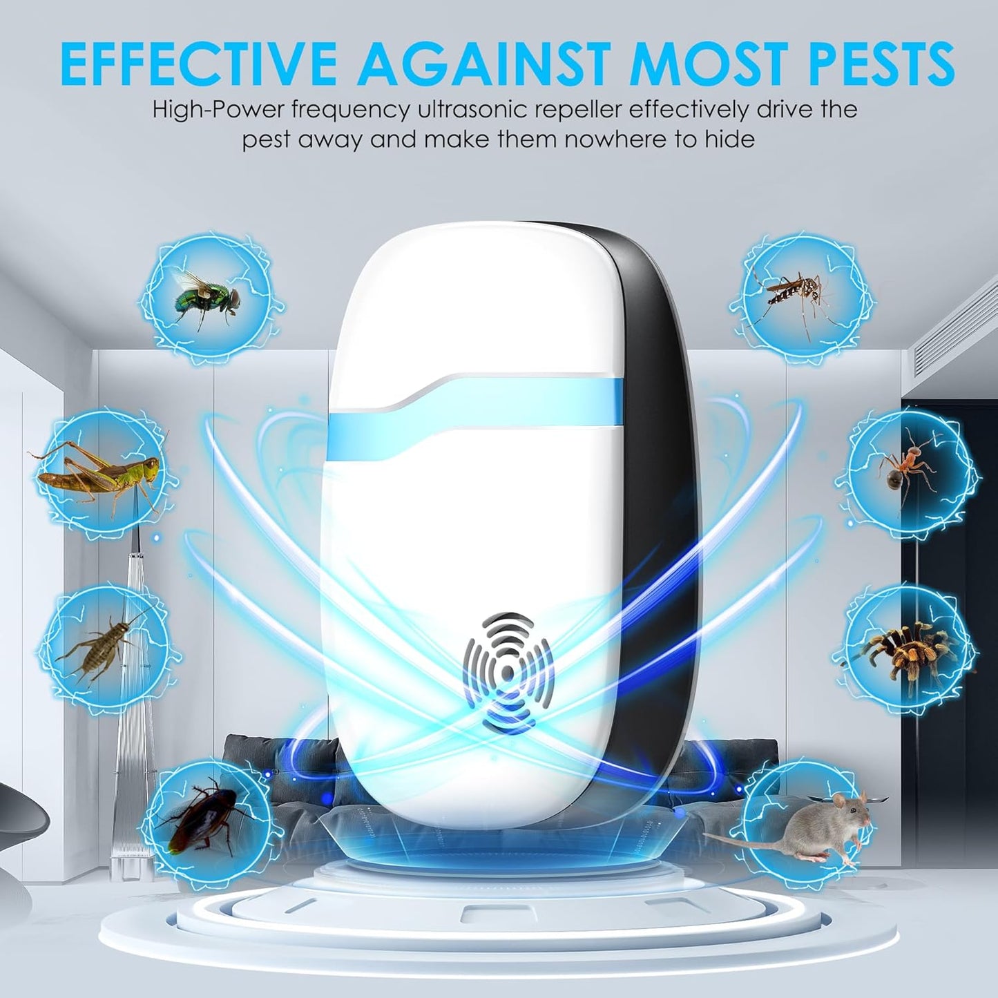[2026 Upgraded] Ultrasonic Mouse & Pest Indoor Repeller - Stronger Dri