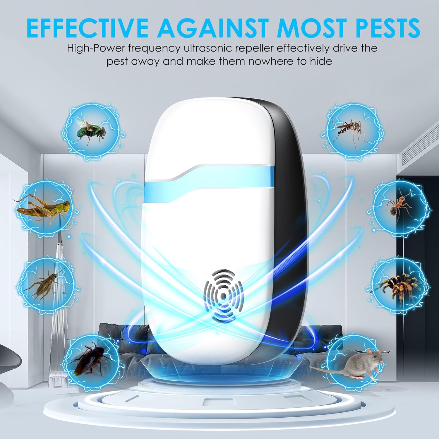 [2026 Upgraded] Ultrasonic Mouse & Pest Indoor Repeller - Stronger Dri