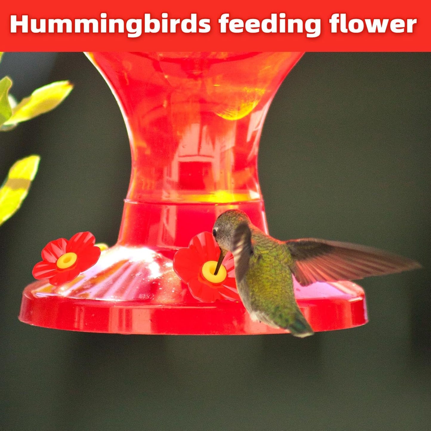 30pcs Hummingbird Feeder Replacement Flowers with 4 Cleaning Brushes, Replacement Feeding Ports Bird Feeder Parts for Hummingbird Feeders
