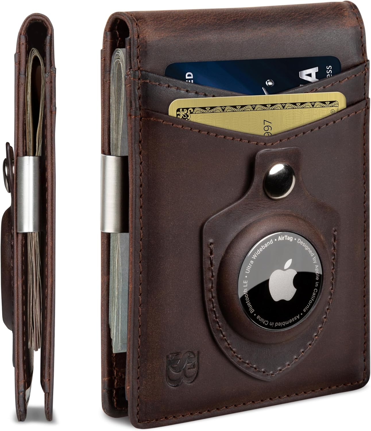 SERMAN BRANDS Money Clip Wallet - Mens Wallets slim Front Pocket RFID 