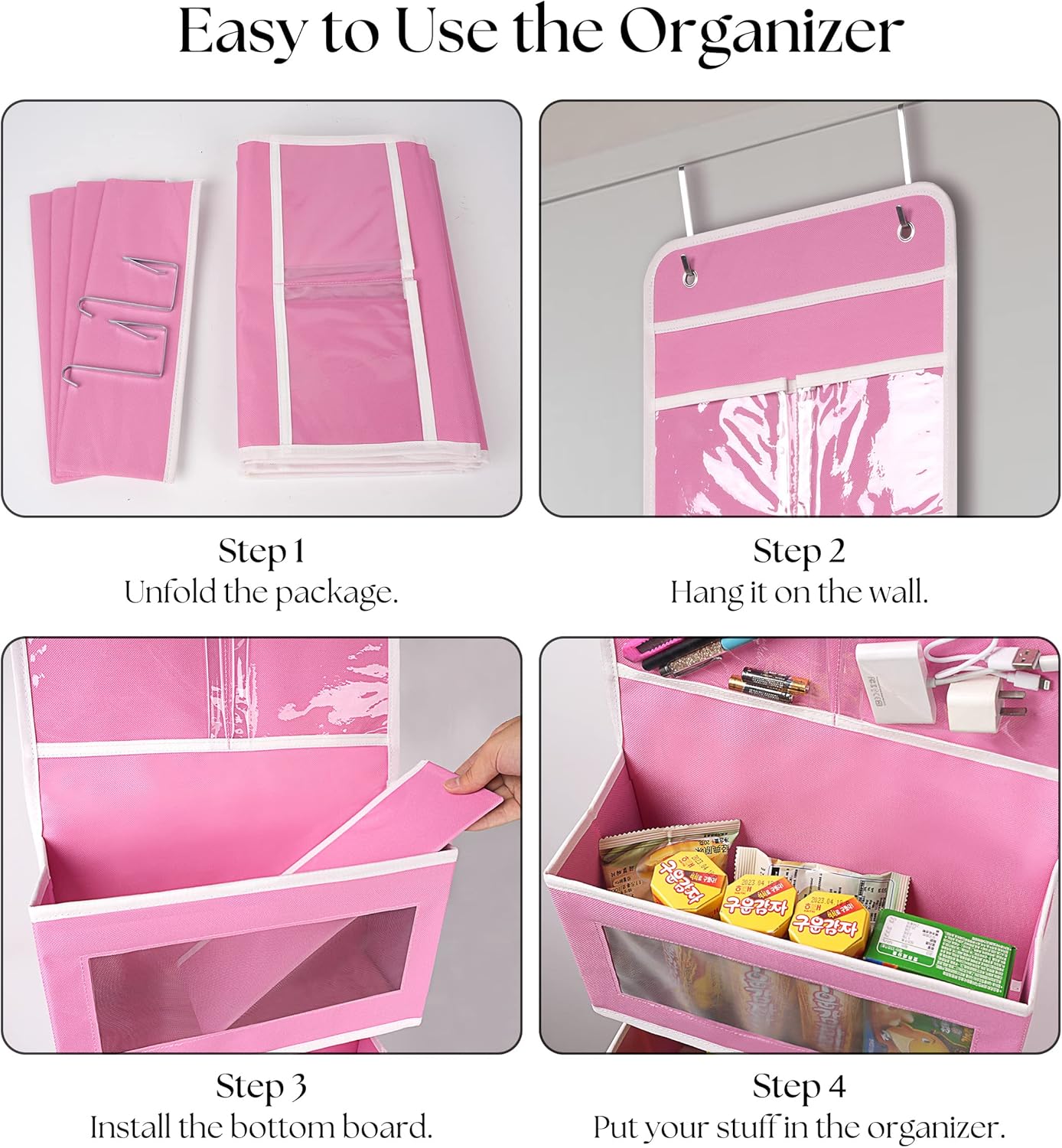 Giraffe Creation Over Door Organizer with 4 Large Capacity Pockets, Ha