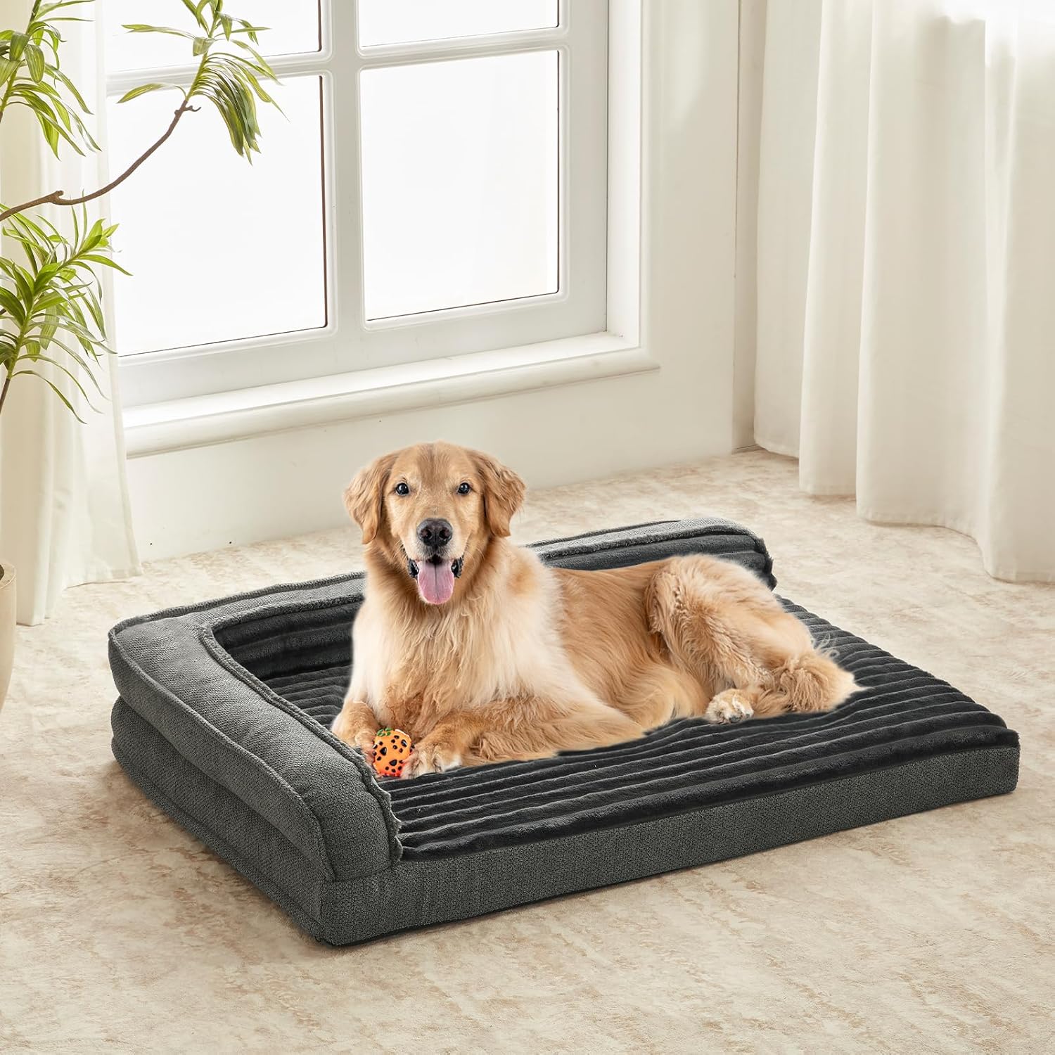 WINDRACING Orthopedic Dog Beds for Large Dogs, XLarge Waterproof Dog B