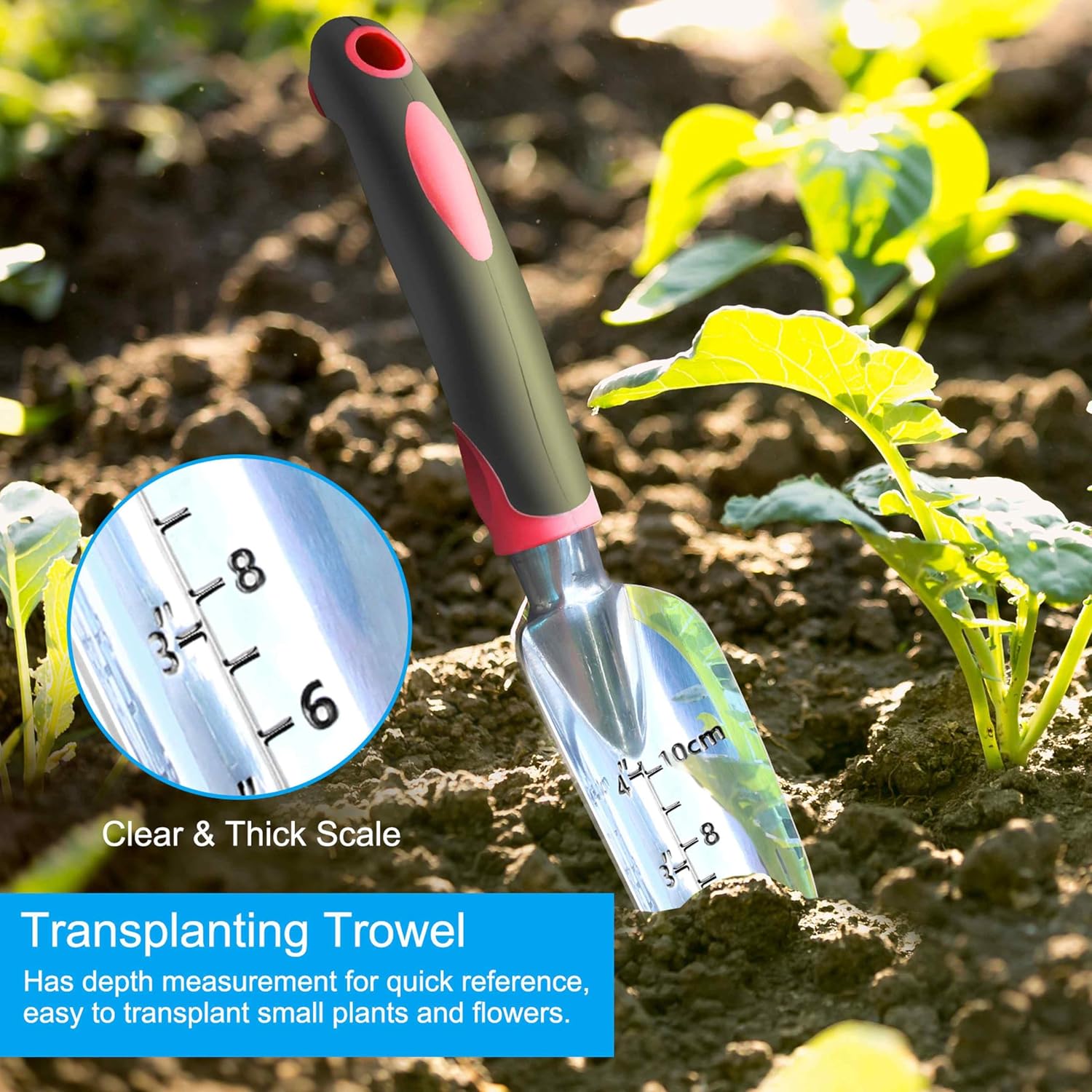 Garden Tool Set, 3 Pieces Aluminum Heavy Gardening Kit Including Hand 
