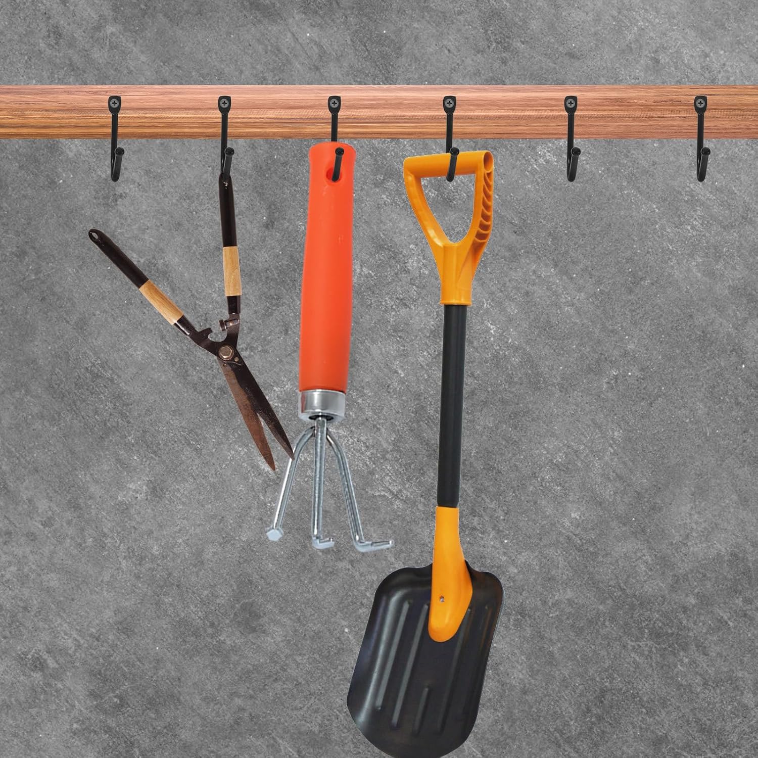 20pcs Heavy Duty Iron Hooks for Garage Tools Hanging, Wall Storage Org