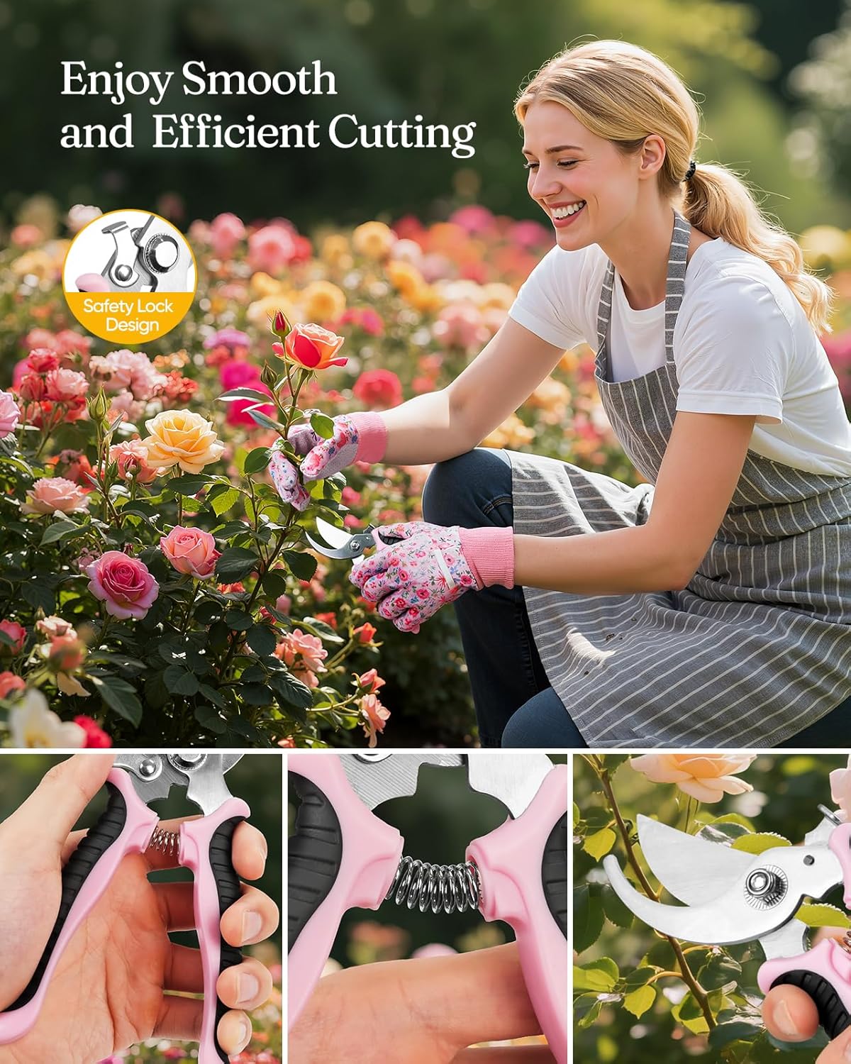 12-Piece Womens Gardening Tools Gift Set, Rust-Proof & Heavy-Duty Gard