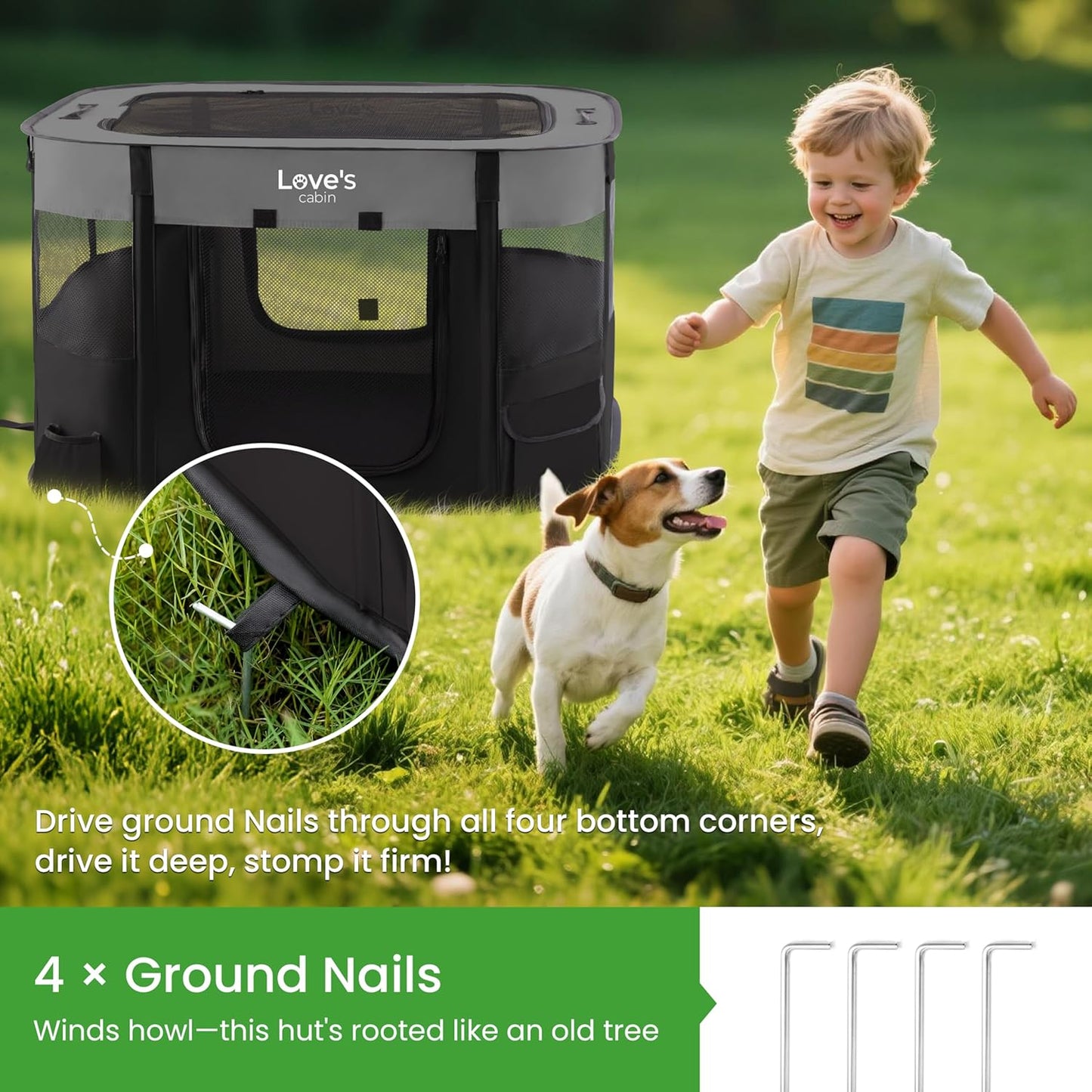 Love's cabin Pet Puppy Dog Playpen, Small Dog Tent Crates Cage Indoor/