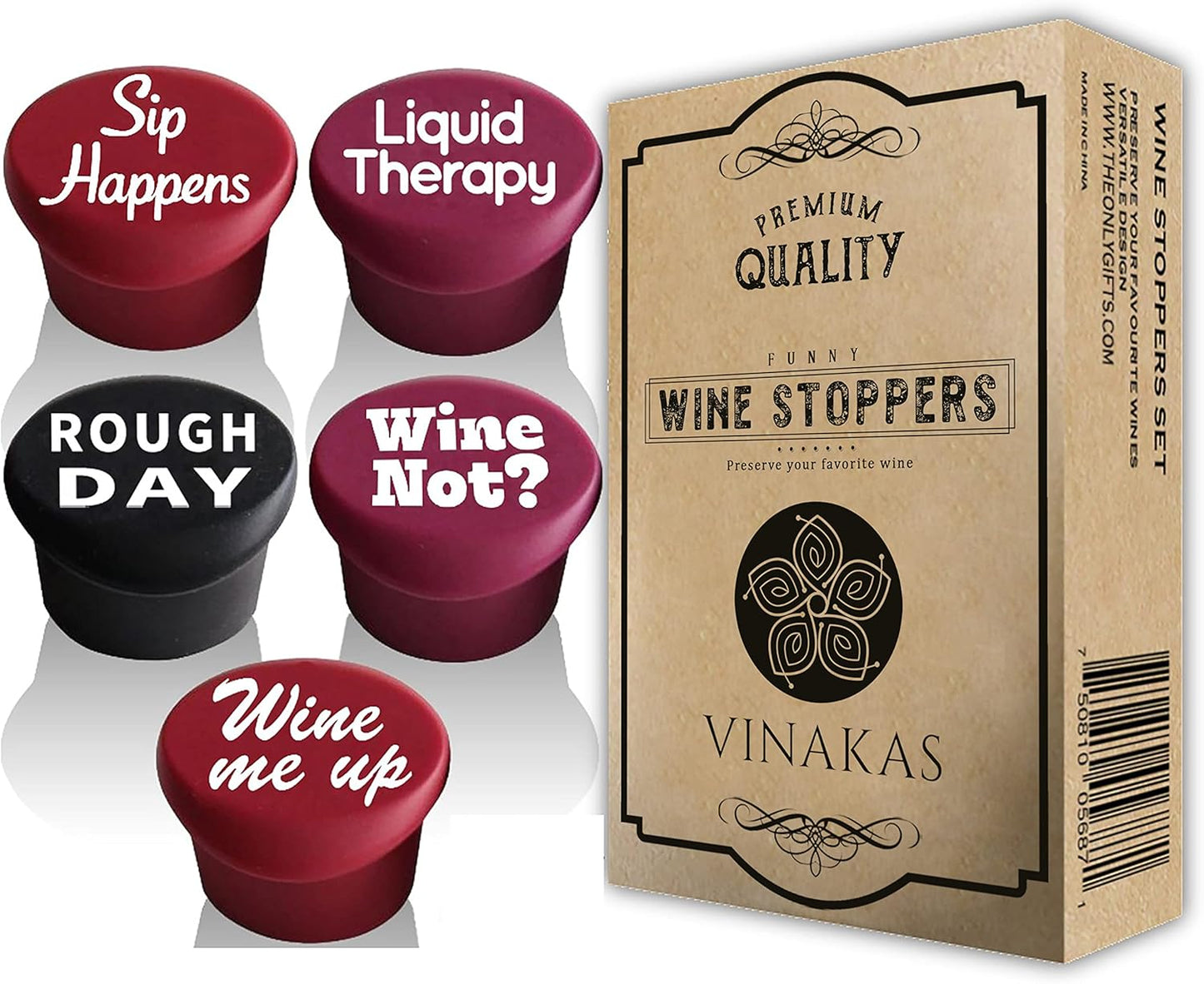 Funny Silicone Wine Stopper Set – Must-Have Wine Accessories & Perfect