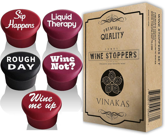 Funny Silicone Wine Stopper Set – Must-Have Wine Accessories & Perfect