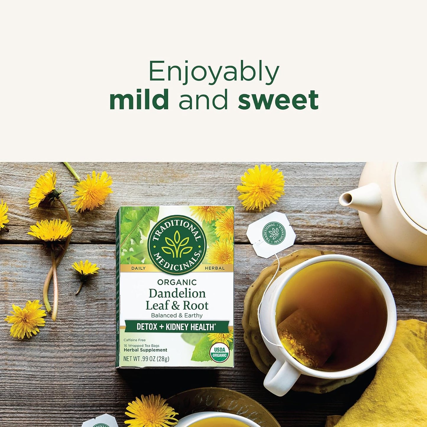Traditional Medicinals Organic, Dandelion Leaf & Root - Dandelion Root
