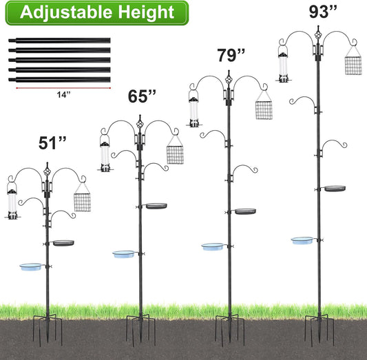 Sorbus Outdoor Feeding Station – 7ft Heavy-Duty Feeder Pole with Hange