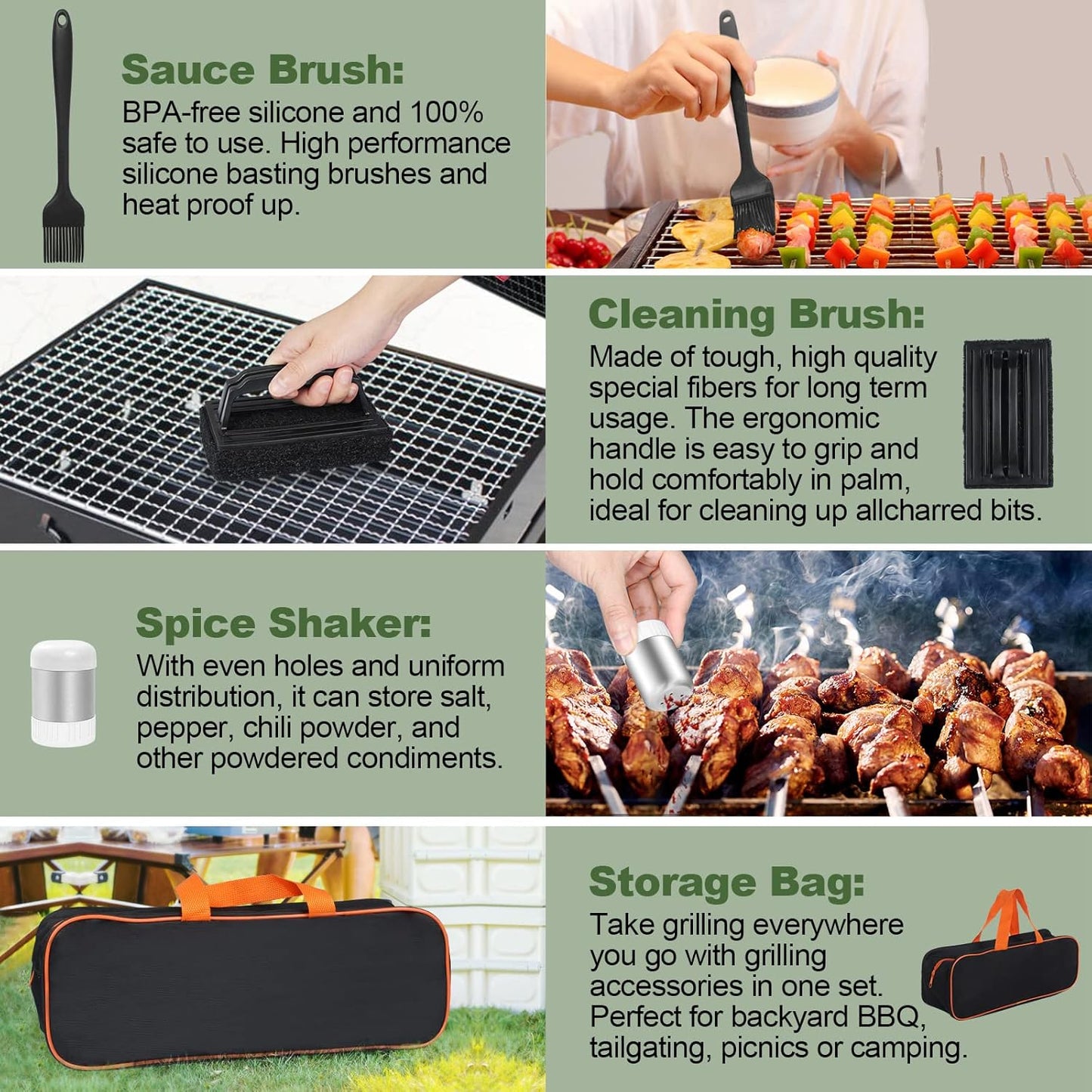 18PCS Griddle Accessories Kit, Flat Top Grill Accessories Set for Blac