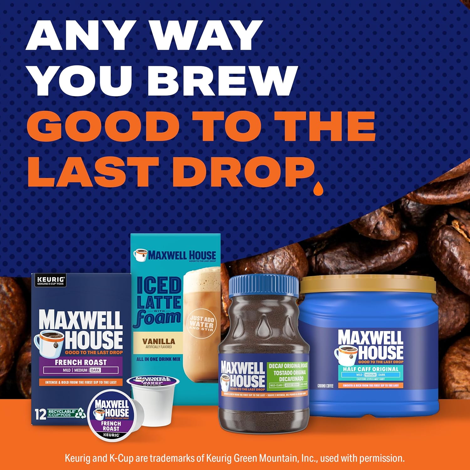 Maxwell House Half Caff Original Medium Roast Ground Coffee, 25.6 oz C