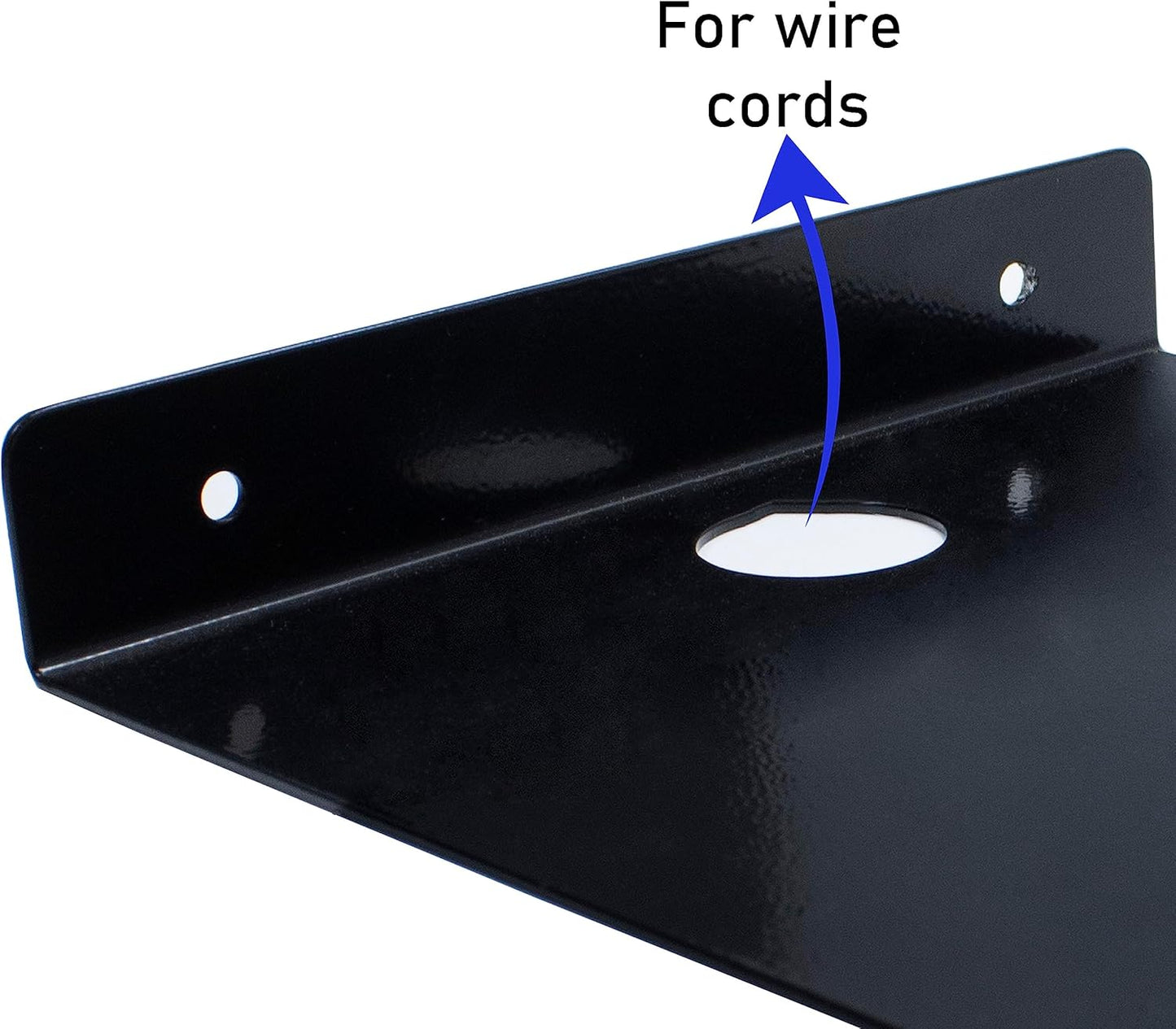 Metal Wall Mounted Floating Shelf|Shelves|Stand|Rack|Holder Wi-fi Camera|Bluetooth Speaker|Webcam|Mesh Router|Photo Frames|Planter Pot |Access Hole for Cable Cords-Pack 1