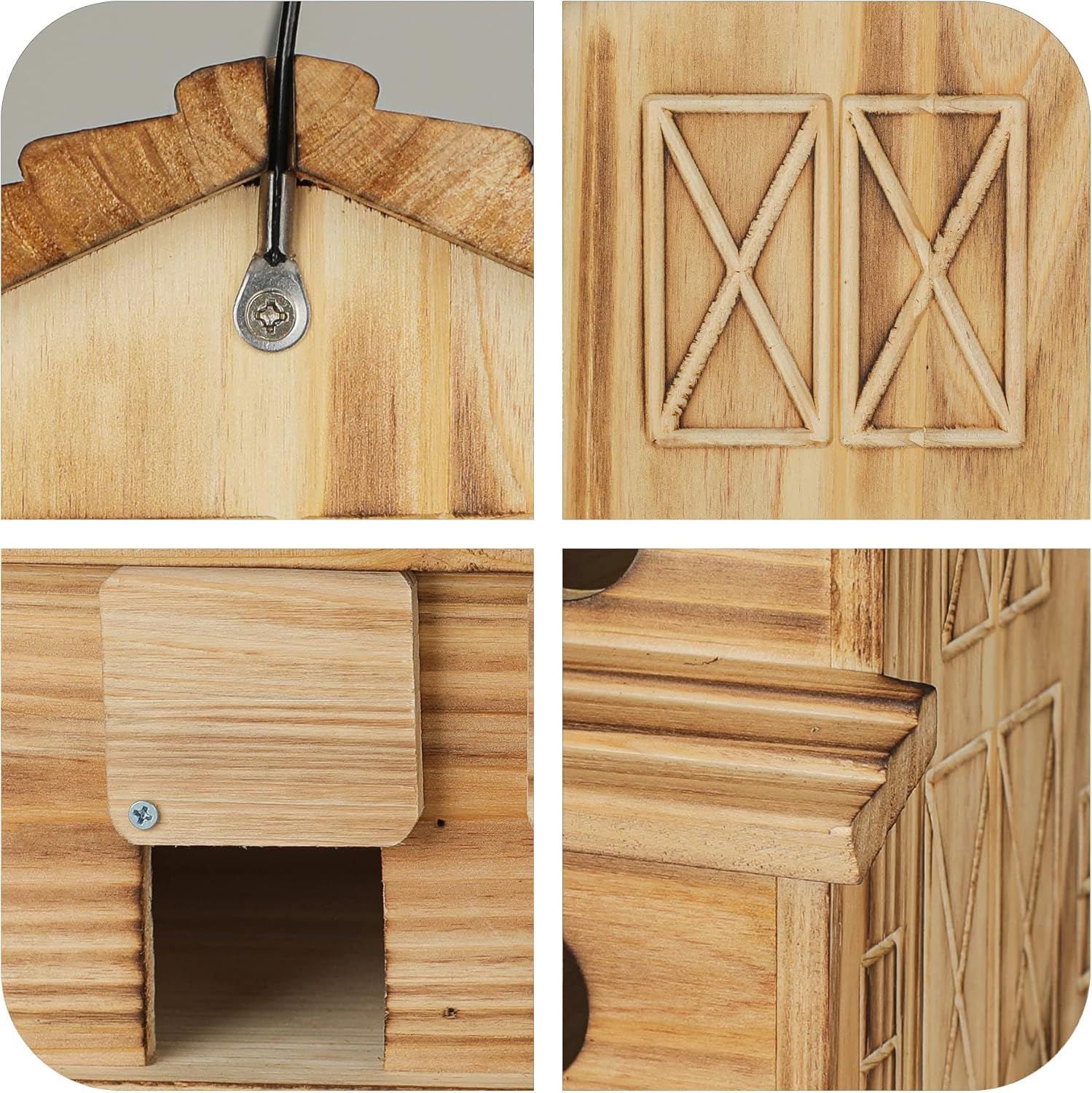 Bird Houses for Outside,6 Hole Outdoor Bird House - Room for 6 Bird Fa