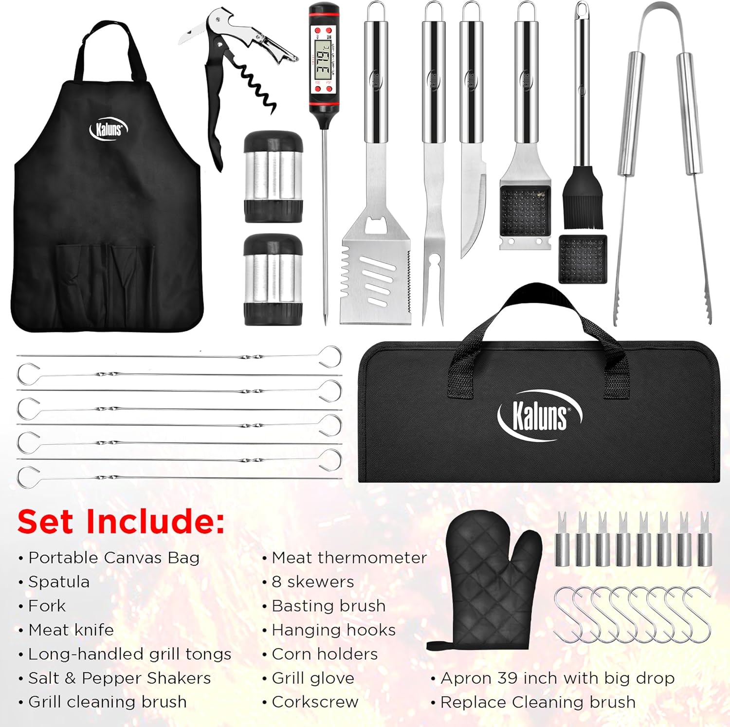 Kaluns Grilling Accessories, Dad Gifts for Fathers Day, Heavy Duty Sta