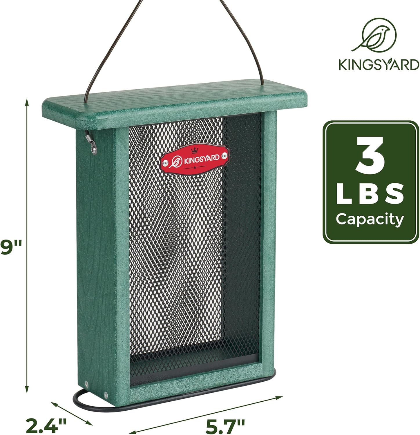 Kingsyard Metal Mesh Bird Feeder for Outdoors Hanging, Finch Feeder fo