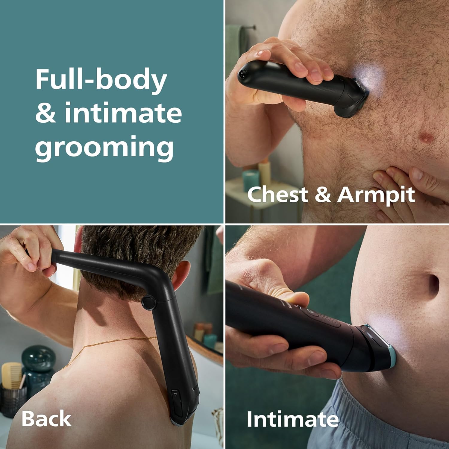 Philips Norelco Body Groomer 7000 Series, Men's Whole Body Groomer, Co