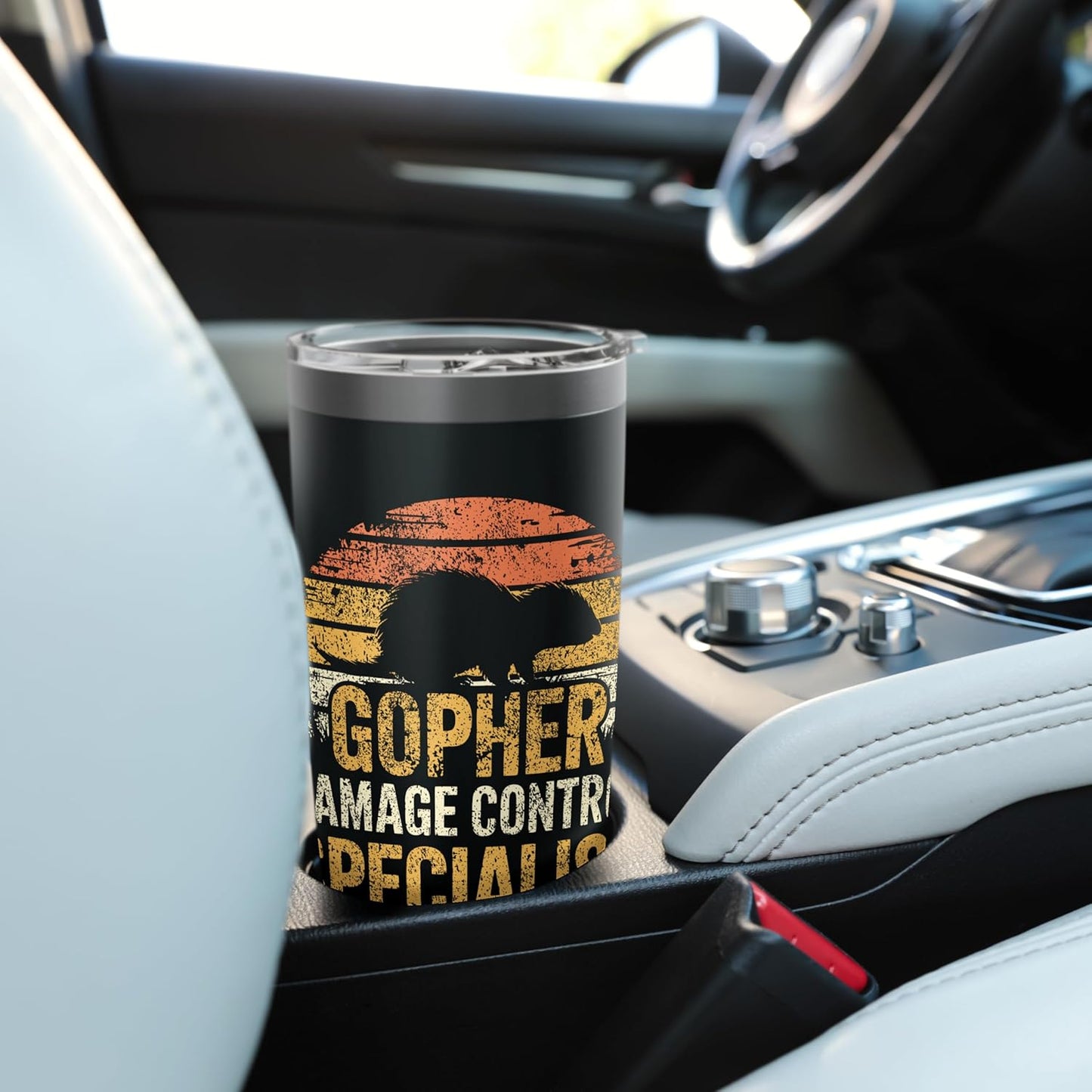 Landscaper Pest Control Professional Gopher Hunting Stainless Steel Insulated Tumbler